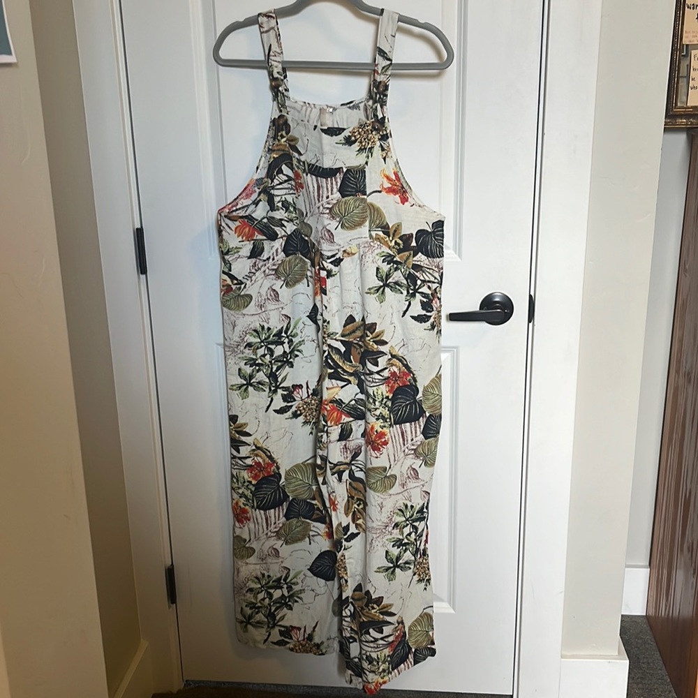 Tropical linen overalls!!